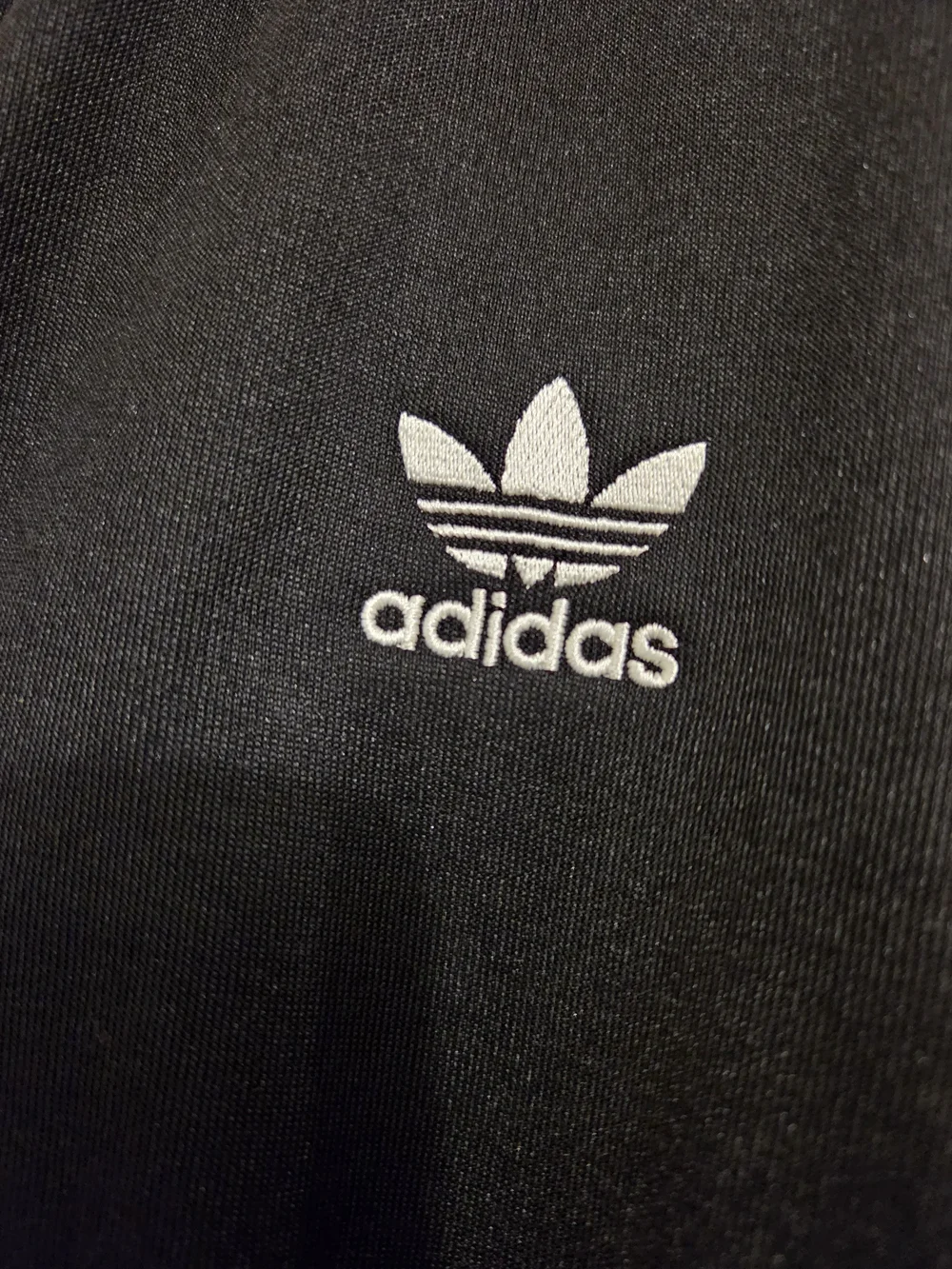 adidas Black Track Bomber Jacket with White Three-Stripes